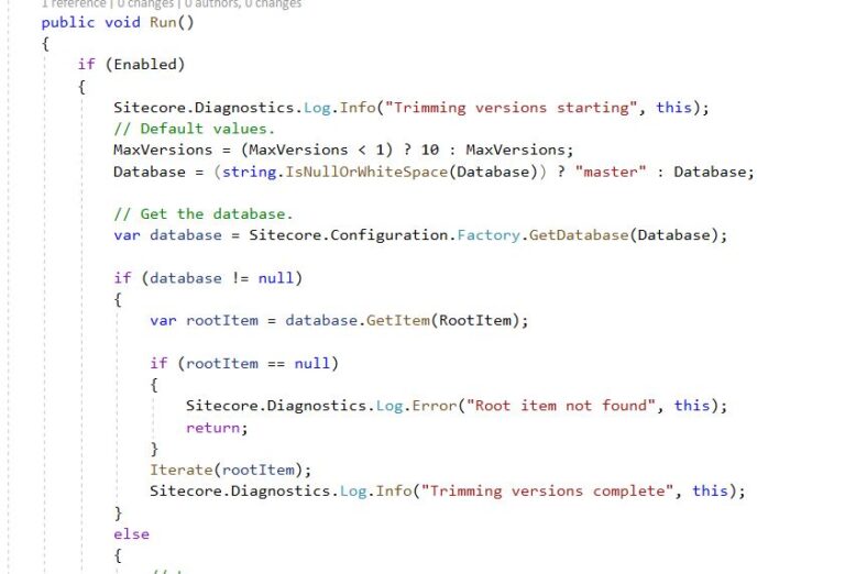 Sitecore Scheduled task to trim old versions of items - Sitecore blog